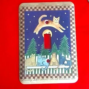 Cat Lite Plate Darkly Blue Skies Sarah Whitman Cat Jump Over The Moon